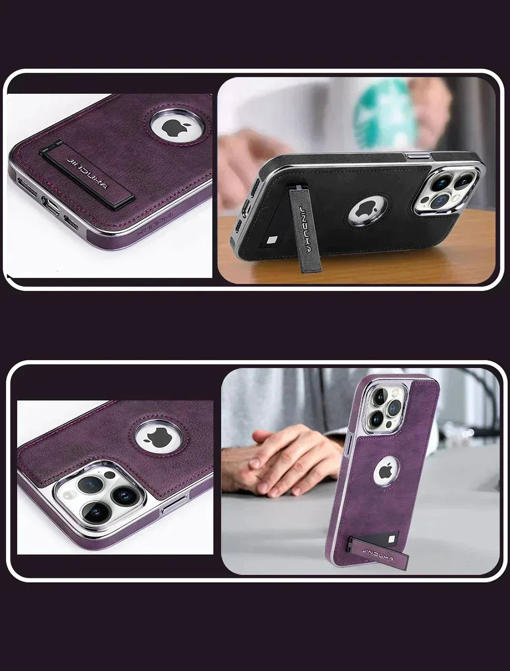 Jinduka Leather Case iPhone 14 Pro Max - Three
