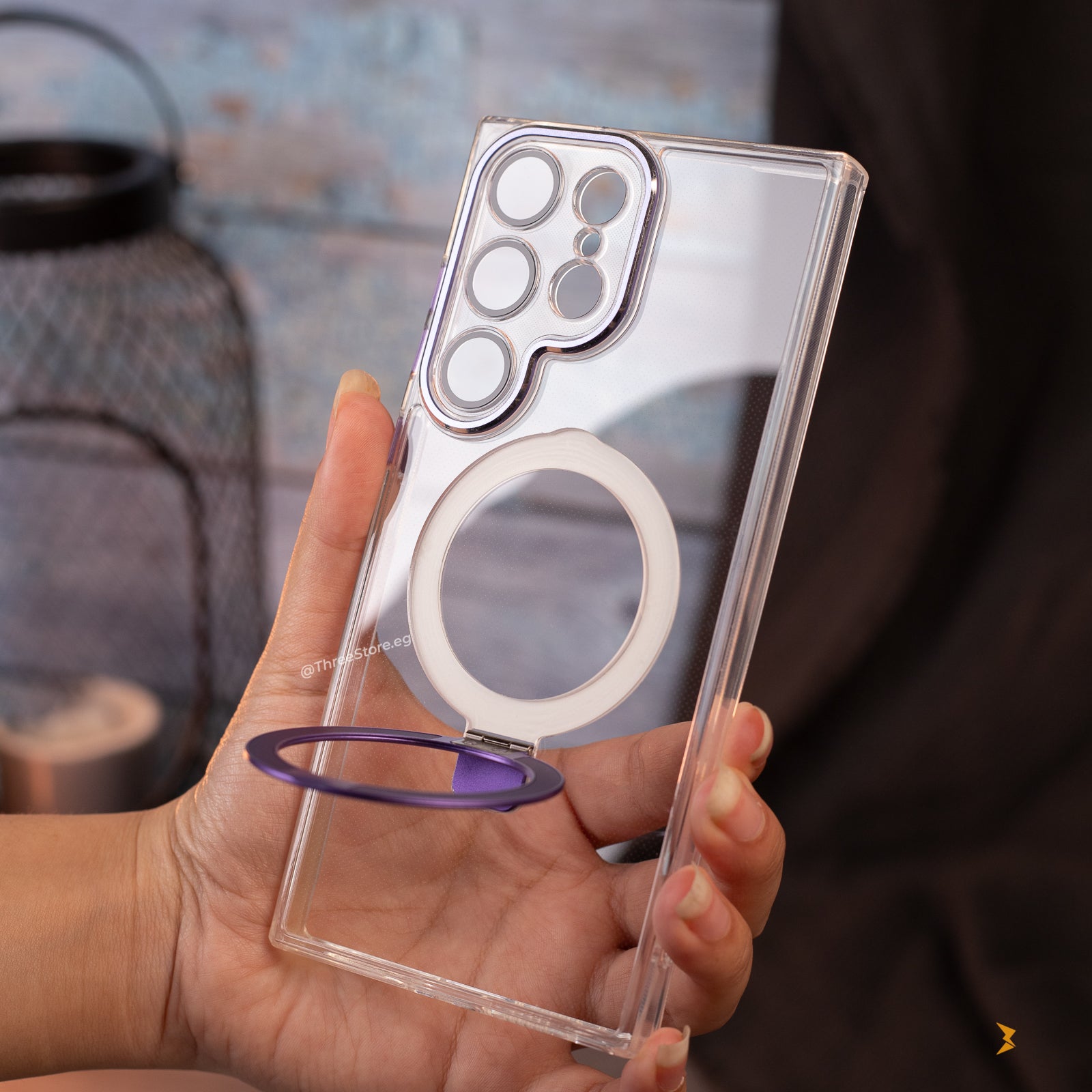 جراب شفاف يدعم الماج سيف