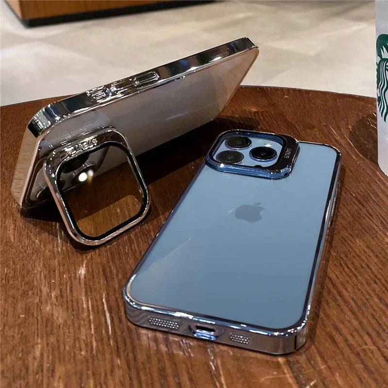 Invisible Folding Holder Camera Stand Case iPhone 13 Pro - Three