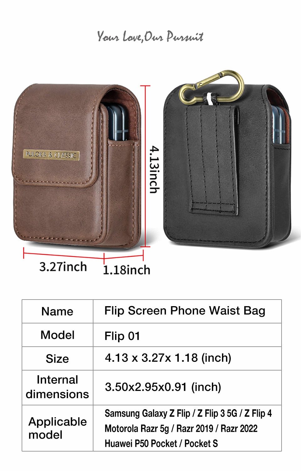 Puloka Portable Waist Bag For Flip