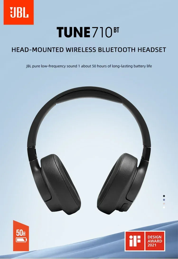 JBL Tune 710BT Over-Ear Headphones - Three