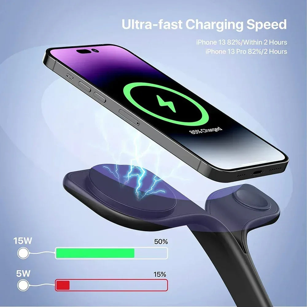 Bloom 5 in 1 Wireless Charging Station - Three