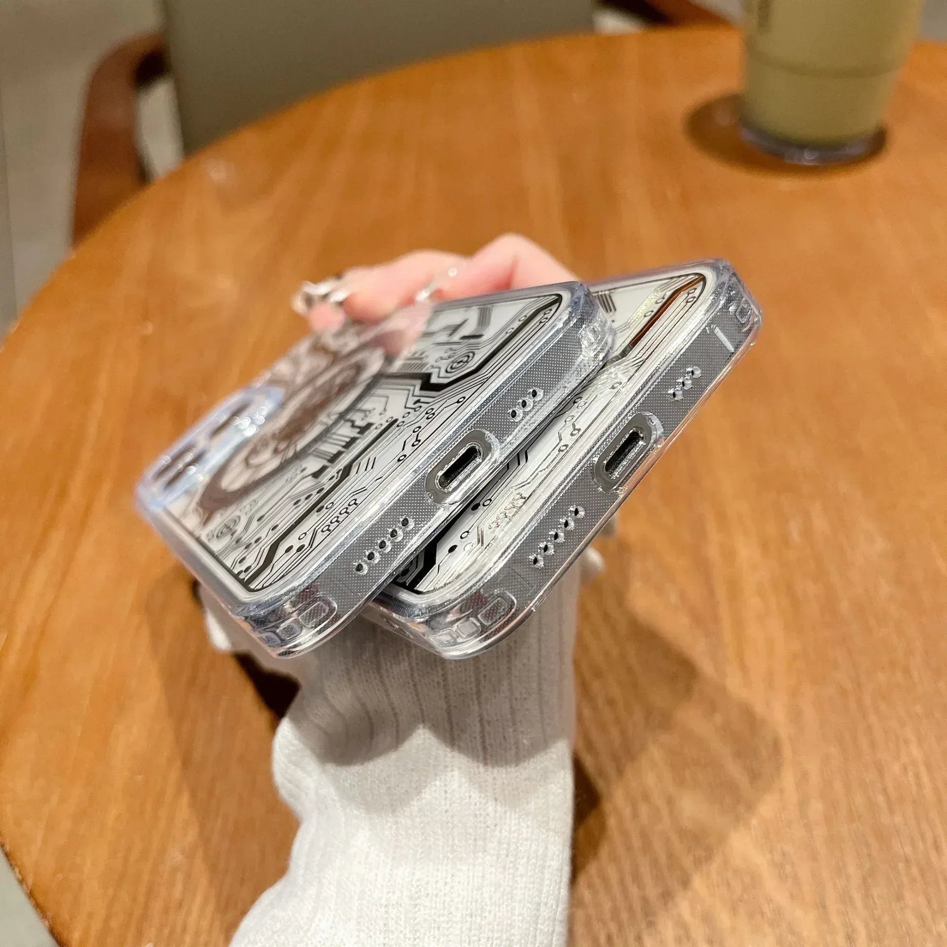 Transparent Mechanical Watch Case iPhone 13 Pro - Three