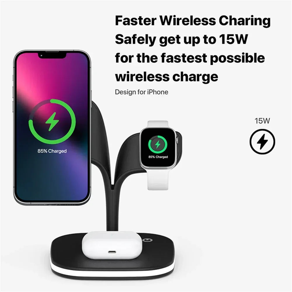 Bloom 5 in 1 Wireless Charging Station - Three