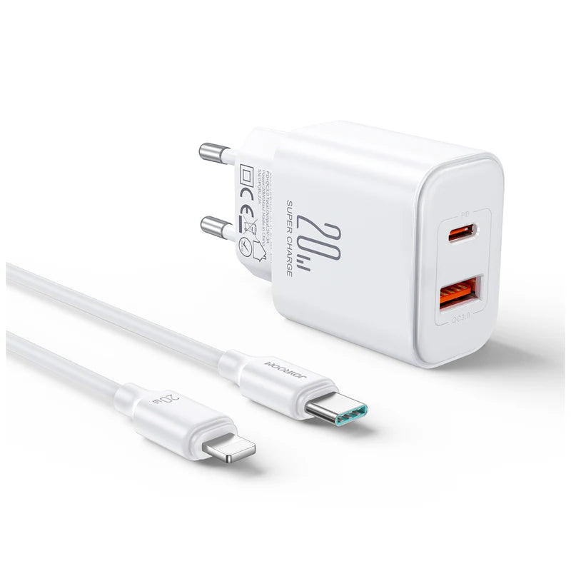 Joyroom Flash Series 20W A+C Dual-Port Charger 20W With Cable JR-TCF05EU