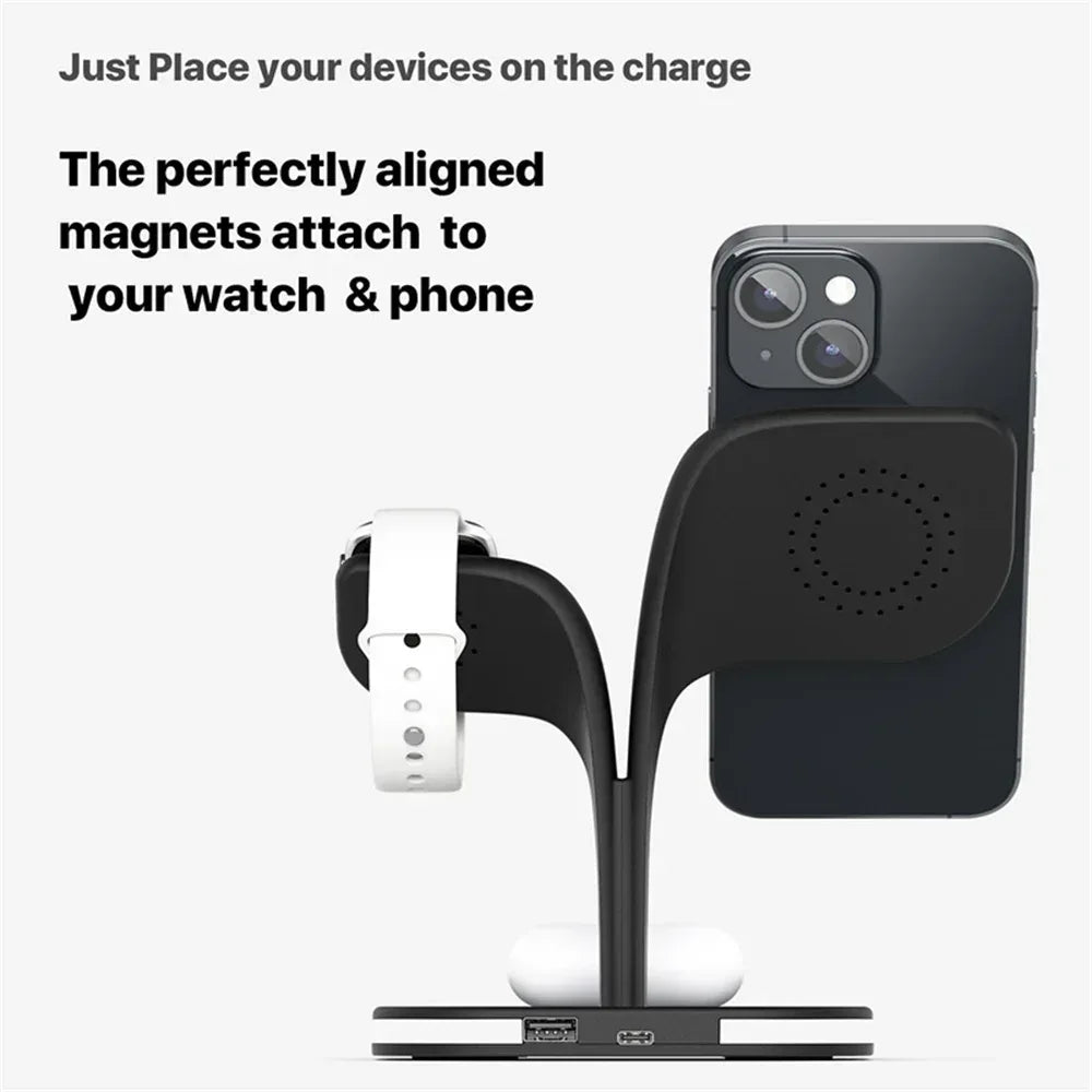 Bloom 5 in 1 Wireless Charging Station - Three