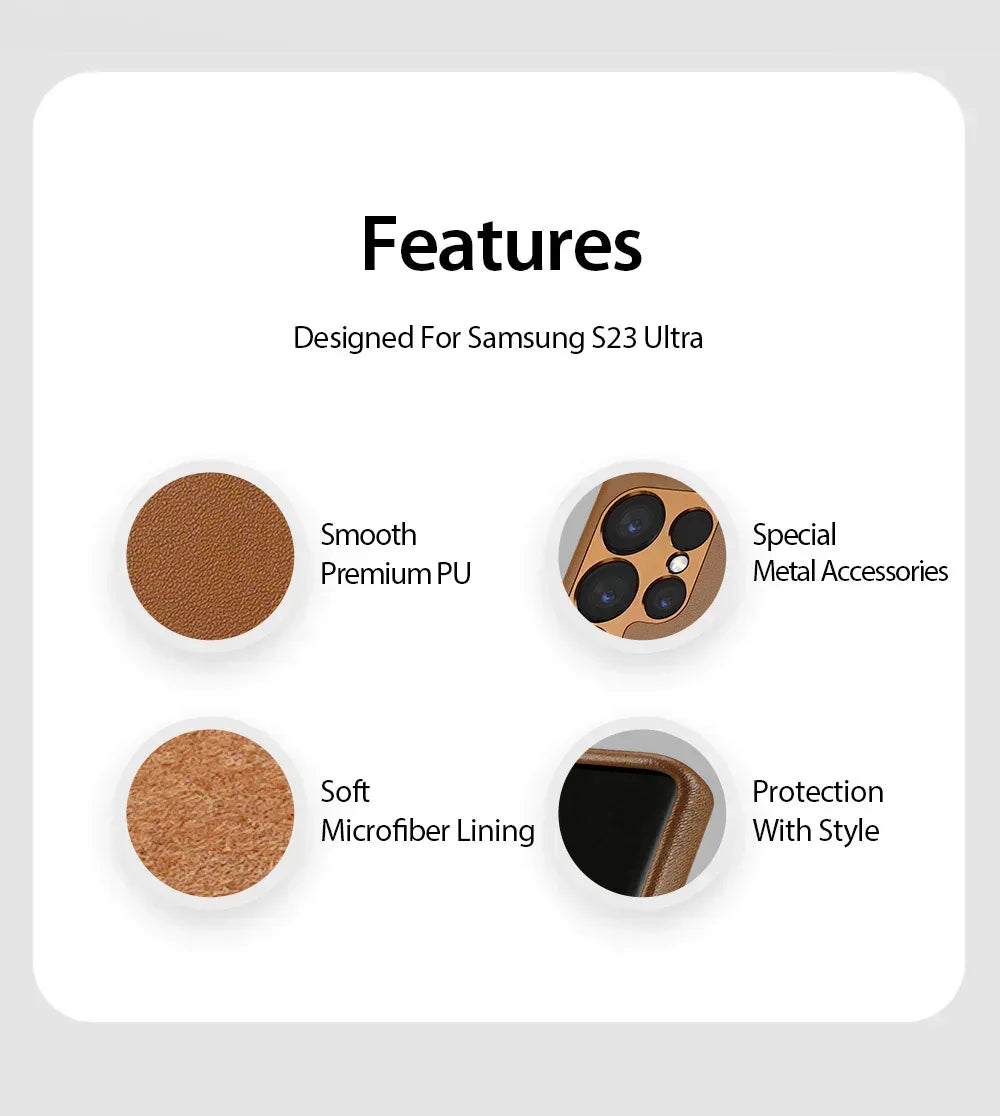 Dux Ducis Grit Leather Case Samsung S23 Ultra - Three