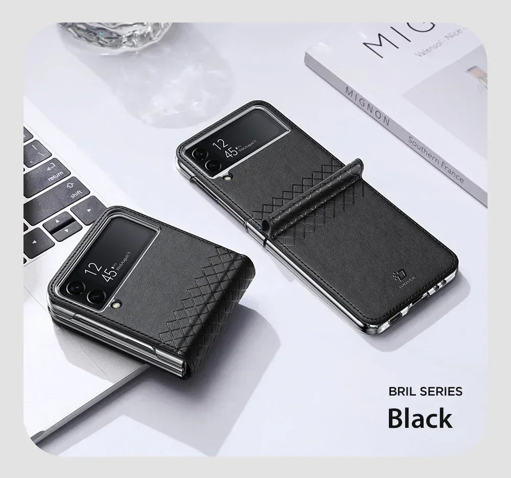 Dux Bril PU Leather Case Samsung Z Flip 3 - Three