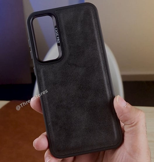 Black Leather Case Samsung S23 Fe