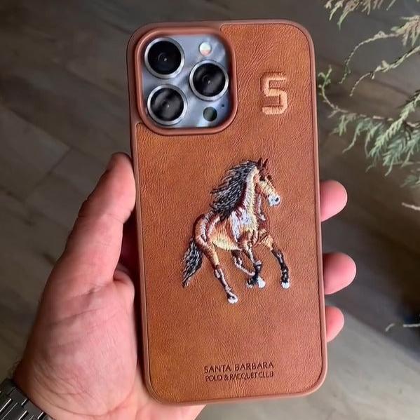 Santa Isidore Horse Case iPhone 14 Pro Max - Three