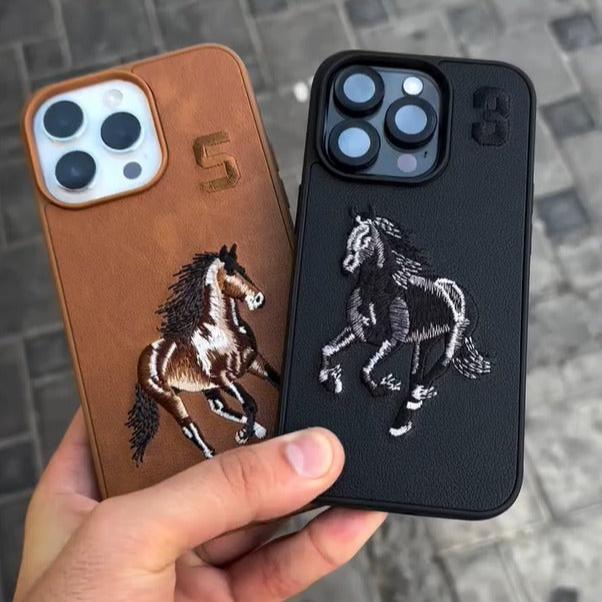Santa Isidore Horse Case iPhone 15 Pro Max - Three