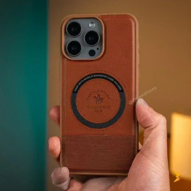 Santa Lucian Magsafe Leather Case iPhone 12 Pro Max - Three