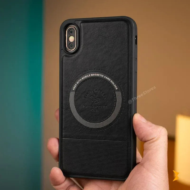 Santa Lucian Magsafe Leather Case iPhone X Max - Three