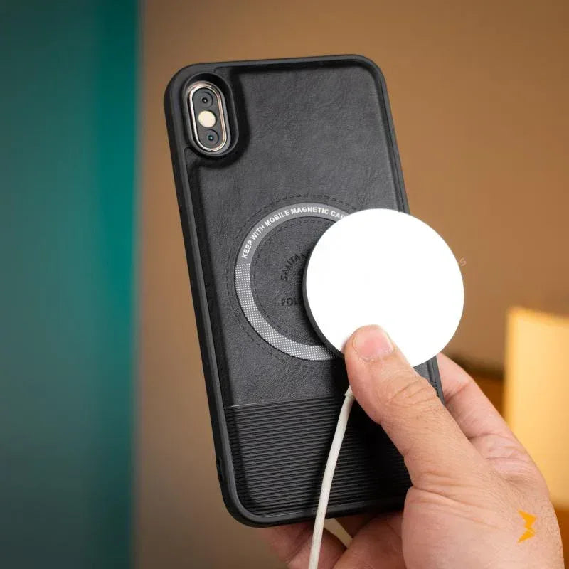 Santa Lucian Magsafe Leather Case iPhone X Max - Three