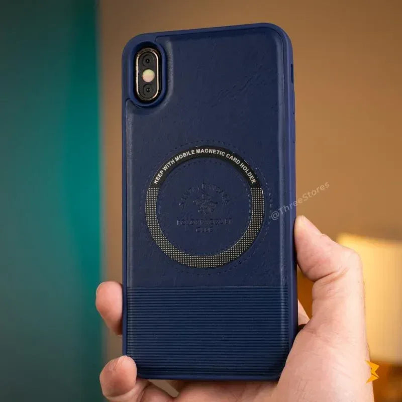 Santa Lucian Magsafe Leather Case iPhone X Max - Three