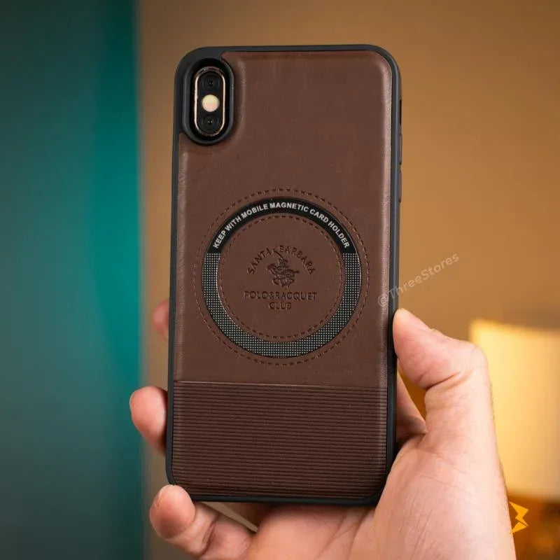 Santa Lucian Magsafe Leather Case iPhone X Max - Three