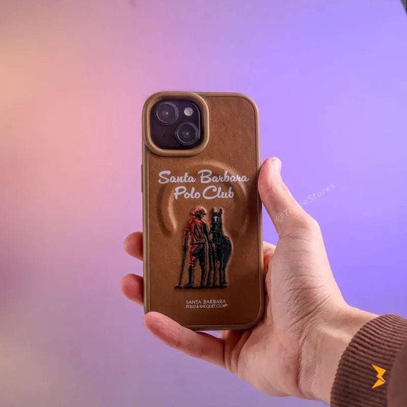 Santa Rawhide Leather Case iPhone 13/14/15 - Three