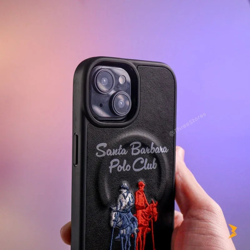 Santa Rawhide Leather Case iPhone 13/14/15 - Three