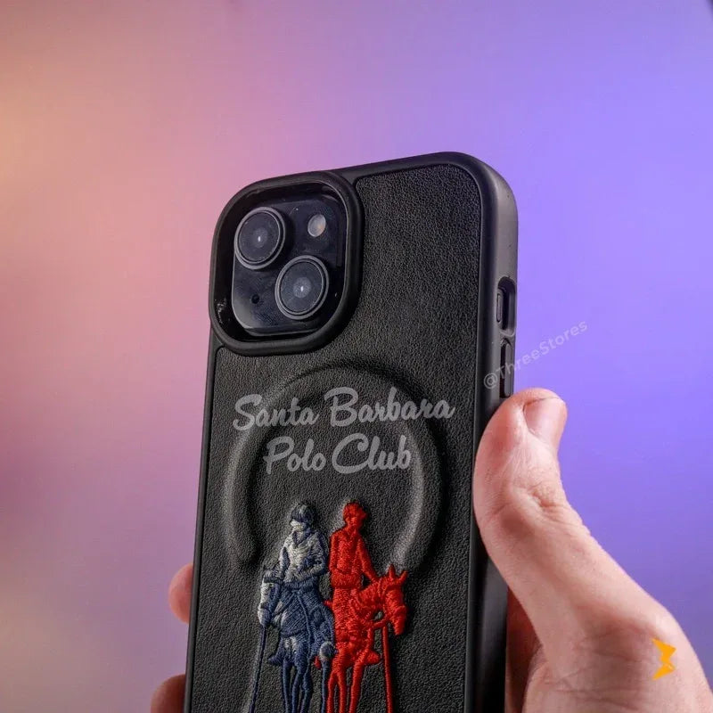 Santa Rawhide Leather Case iPhone 13/14/15 - Three