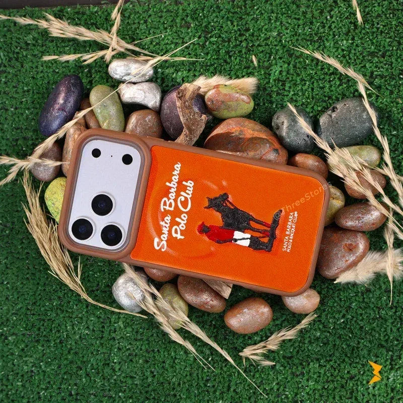 Santa Rawhide Leather Case iPhone 17 Pro - Three