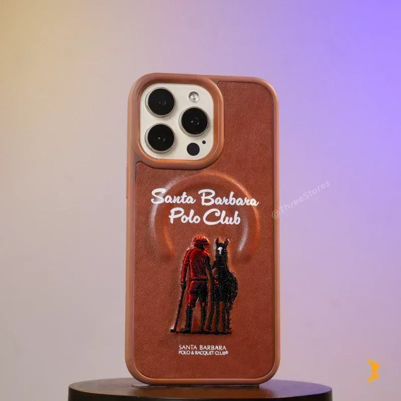 Santa Rawhide Leather Case iPhone 16 Pro Max - Three