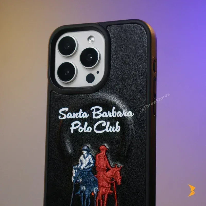 Santa Rawhide Leather Case iPhone 16 Pro Max - Three