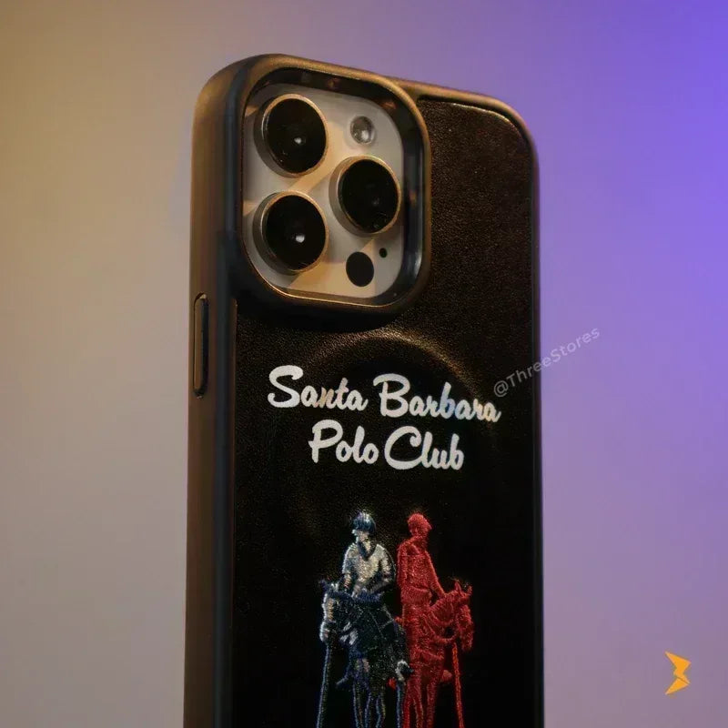 Santa Rawhide Leather Case iPhone 16 Pro Max - Three