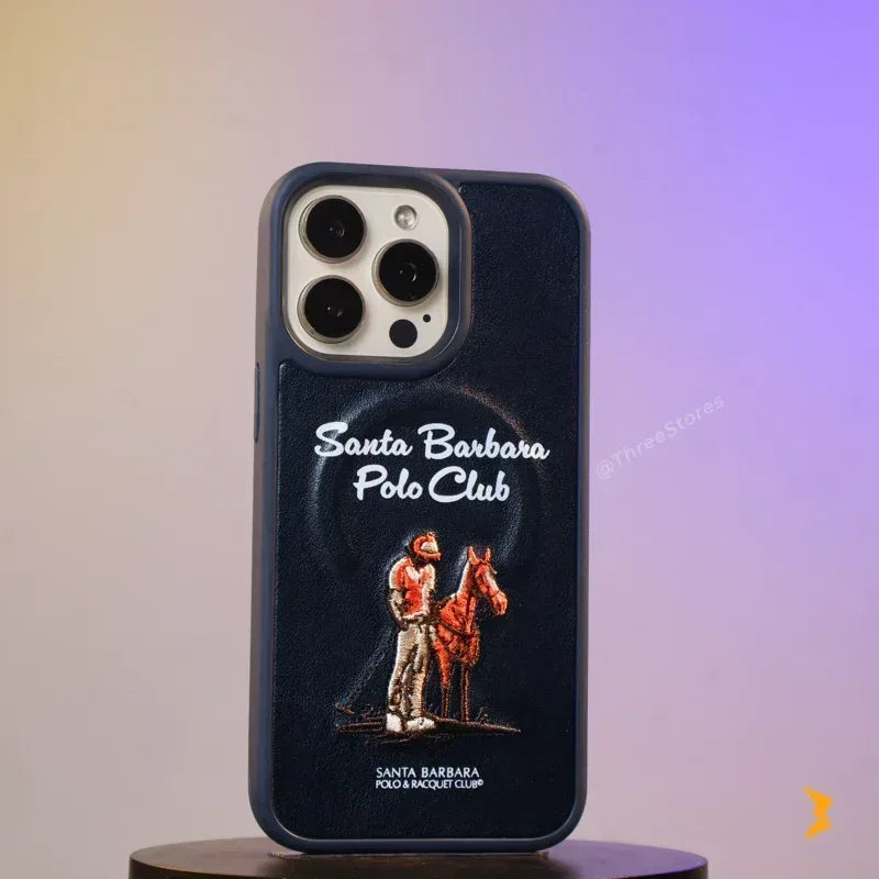 Santa Rawhide Leather Case iPhone 16 Pro Max - Three