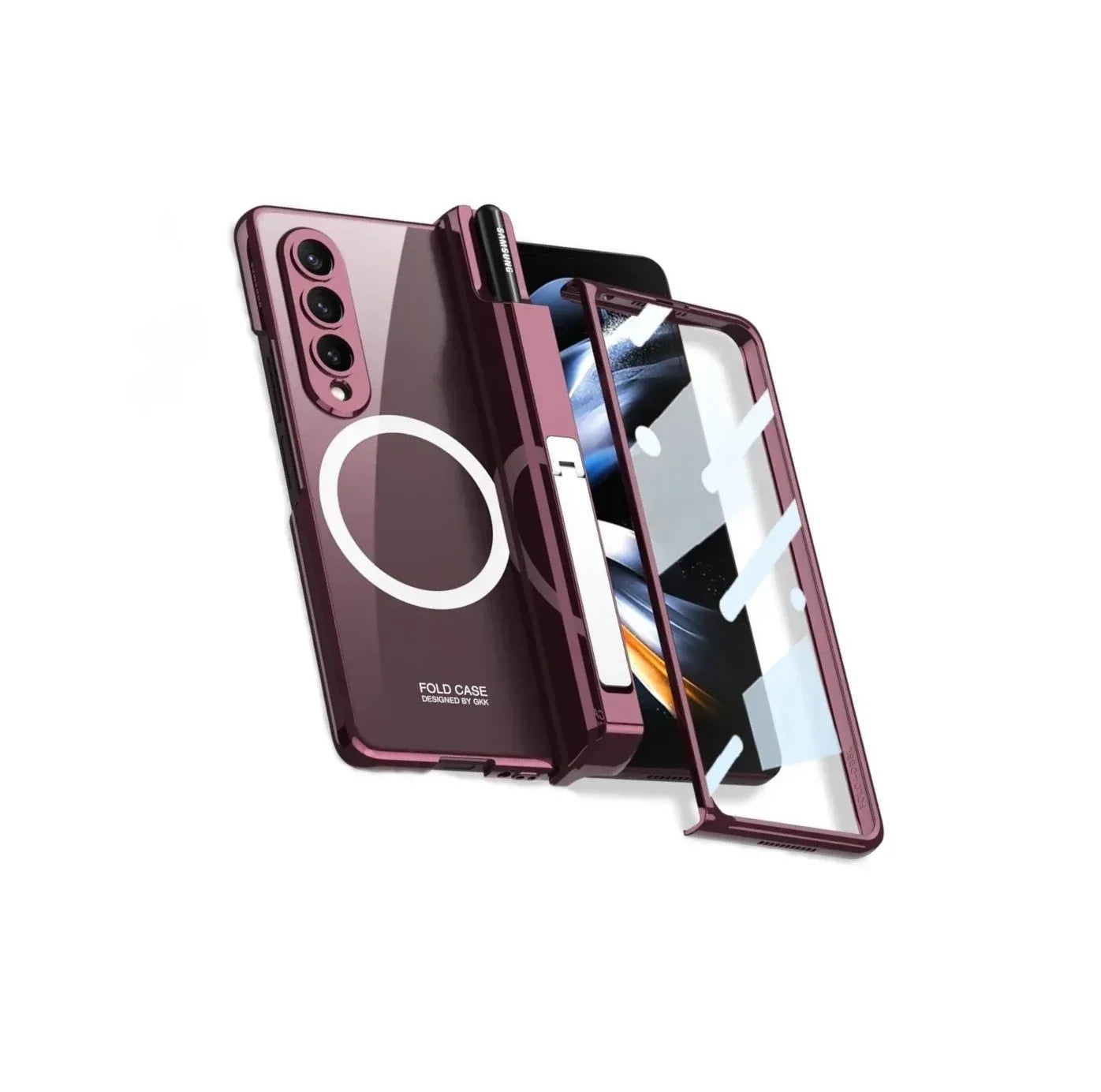 Gkk Transparent Magsafe Case Samsung Z Fold 4 - Three