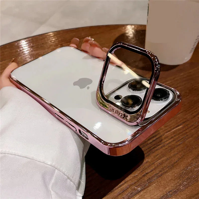Invisible Folding Holder Camera Stand Case iPhone 12 Pro Max - Three