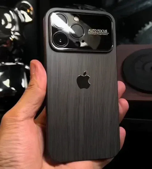 Wood Grain Lens Protection Case iPhone 12 - Three