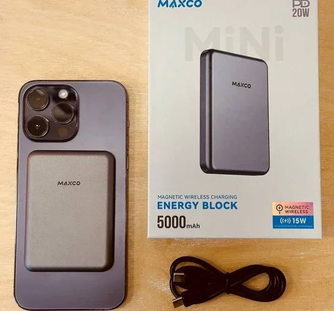 Maxco Magnetic Wireless Charging Energy Block P12 - Three