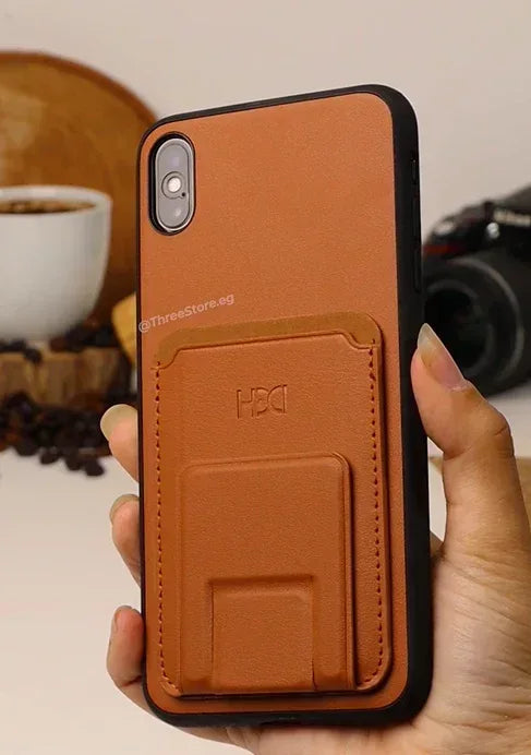 HDD Magnetic Stand Card Leather Case iPhone XR - Three