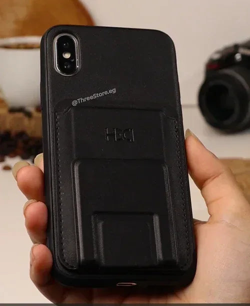 HDD Magnetic Stand Card Leather Case iPhone XR - Three