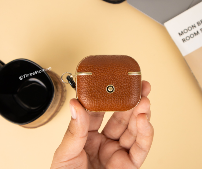 Metallic Leather Case For Airpods 3