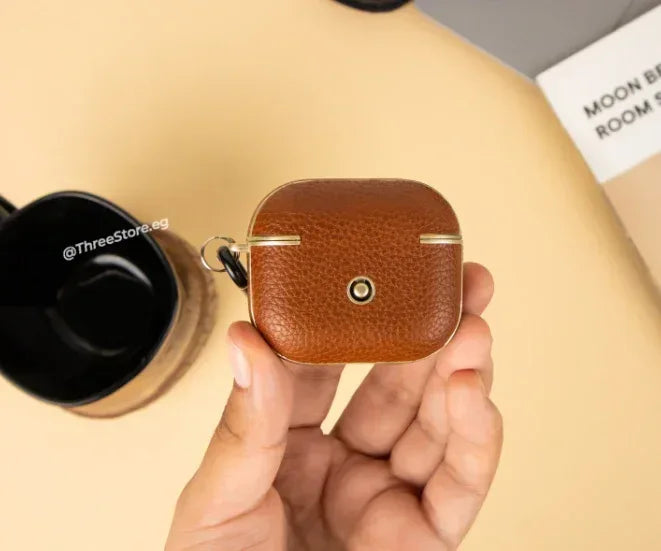 Metallic Leather Case For Airpods 3 - Three