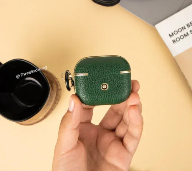 Metallic Leather Case For Airpods 3 - Three