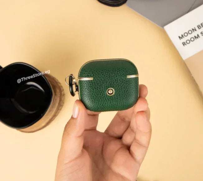 Metallic Leather Case For Airpods 3 - Three