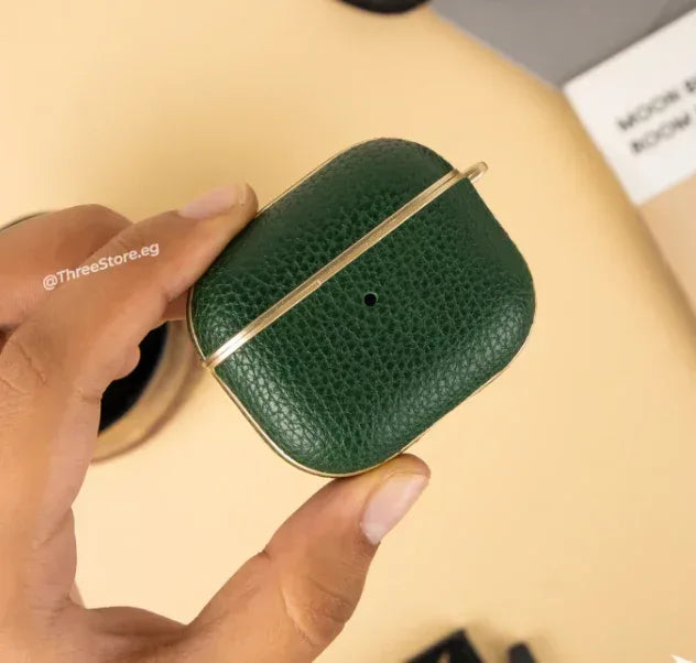 Metallic Leather Case For Airpods 3 - Three
