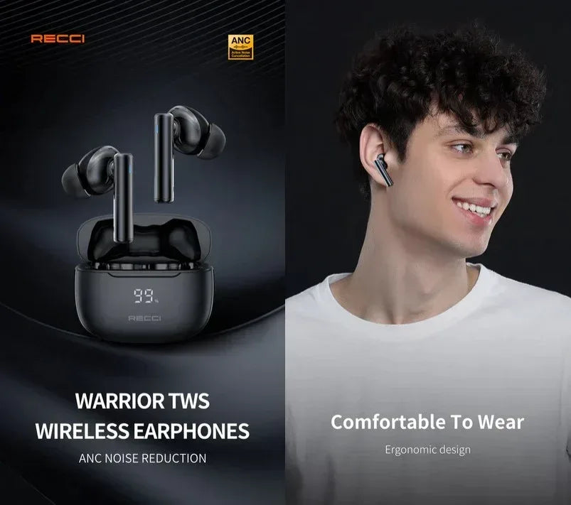 Recci Warrior Wireless Bluetooth 5.3 In-Ear Airpods REP-W77 - Three