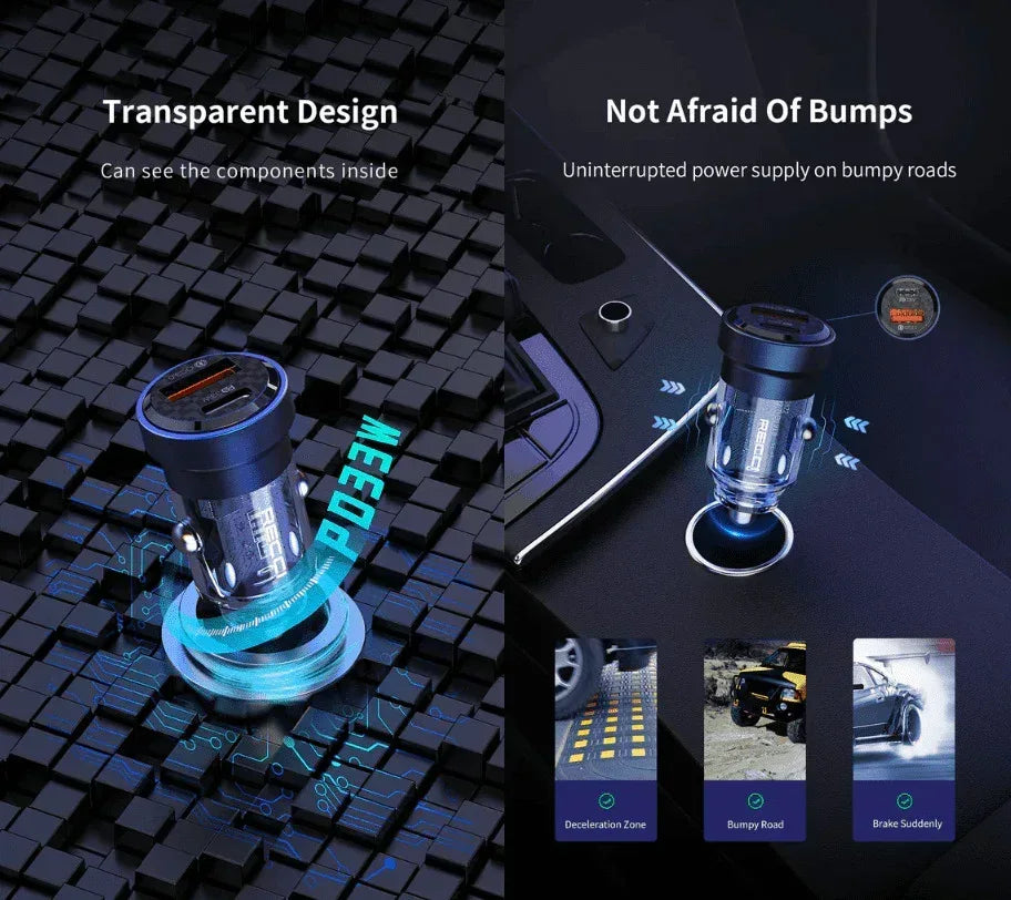 Recci Journey Series PD Fast Charging Car Charger RCC-N17 - Three