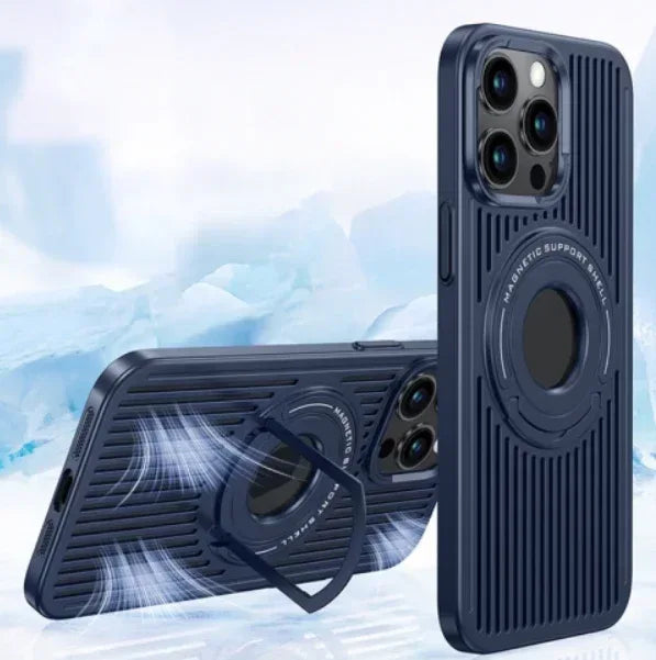 Breathable Magnetic Stand Case iPhone 14 Pro Max - Three