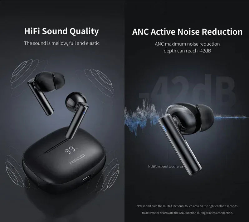 Recci Warrior Wireless Bluetooth 5.3 In-Ear Airpods REP-W77 - Three