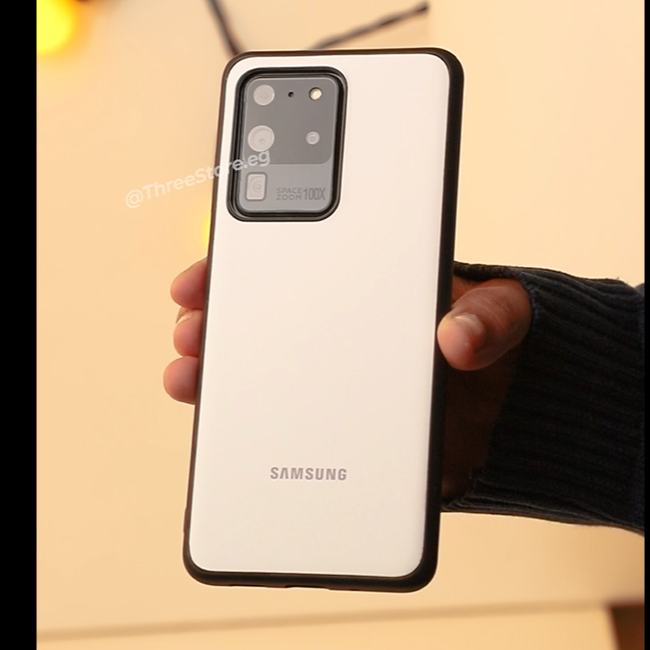 Slim Leather Camera Protection Case Samsung S20 Ultra