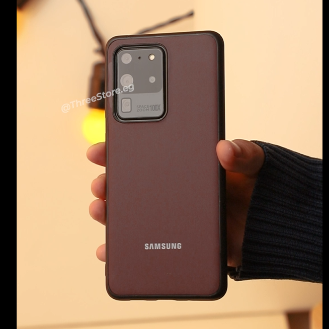 Slim Leather Camera Protection Case Samsung S20 Ultra