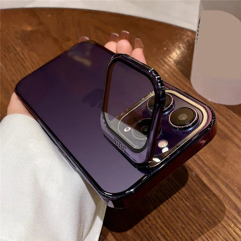 Invisible Folding Holder Camera Stand Case iPhone 12 Pro Max - Three