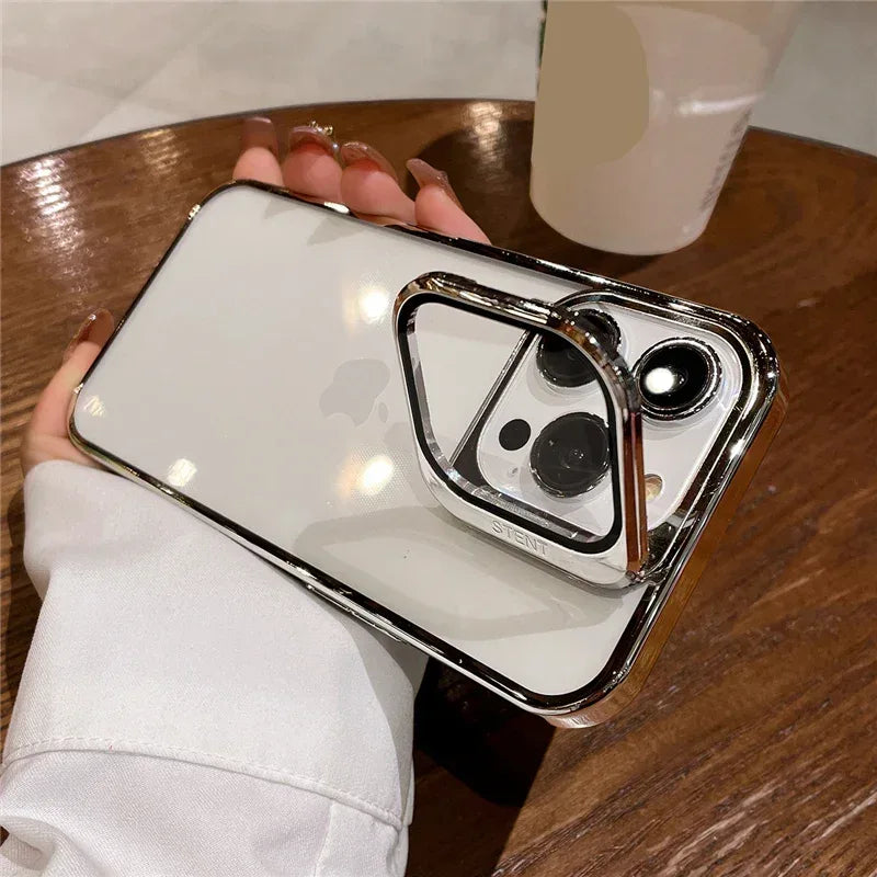 Invisible Folding Holder Camera Stand Case iPhone 12 / 12 Pro - Three