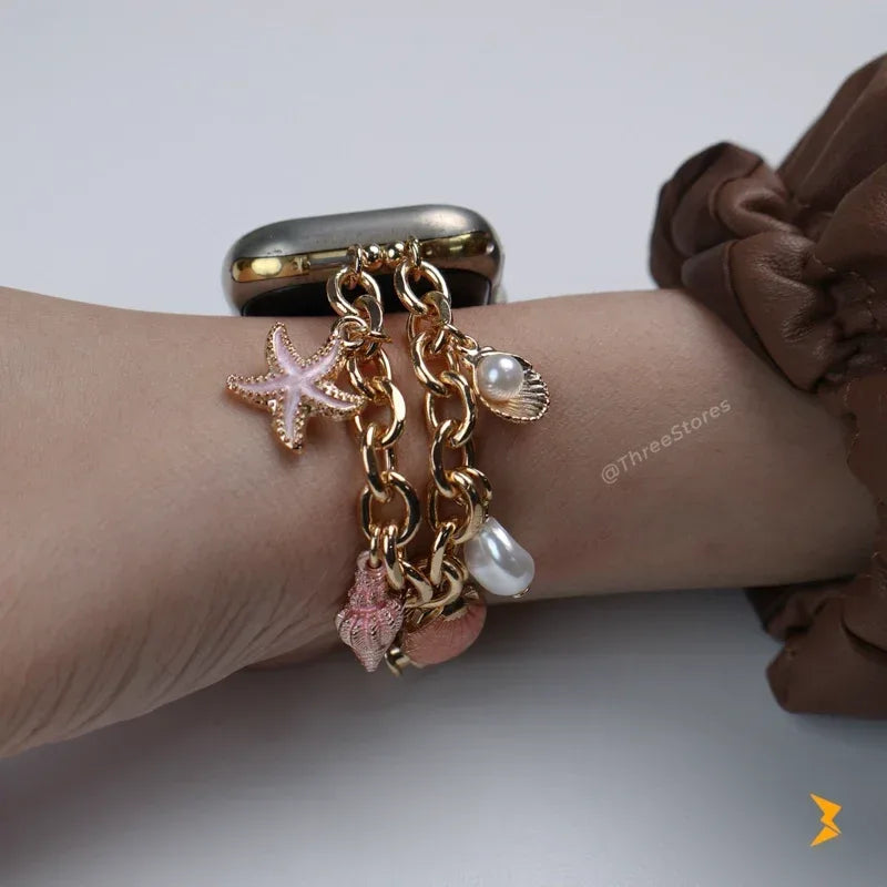 Sea shells Metal Watch Band For Apple Watch - Three