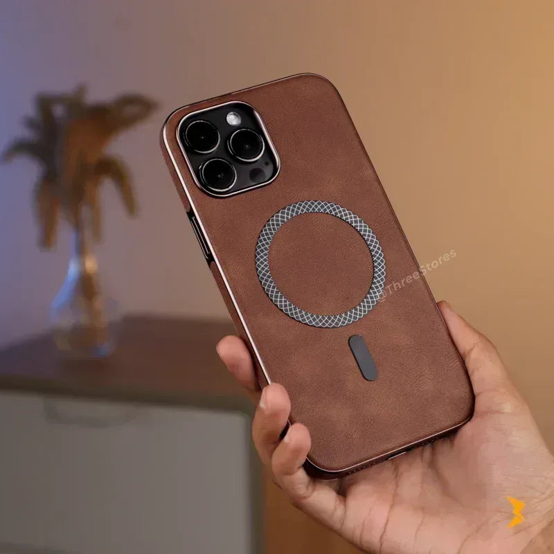 Senso Leather Magsafe Case iPhone 16 Pro Max - Three