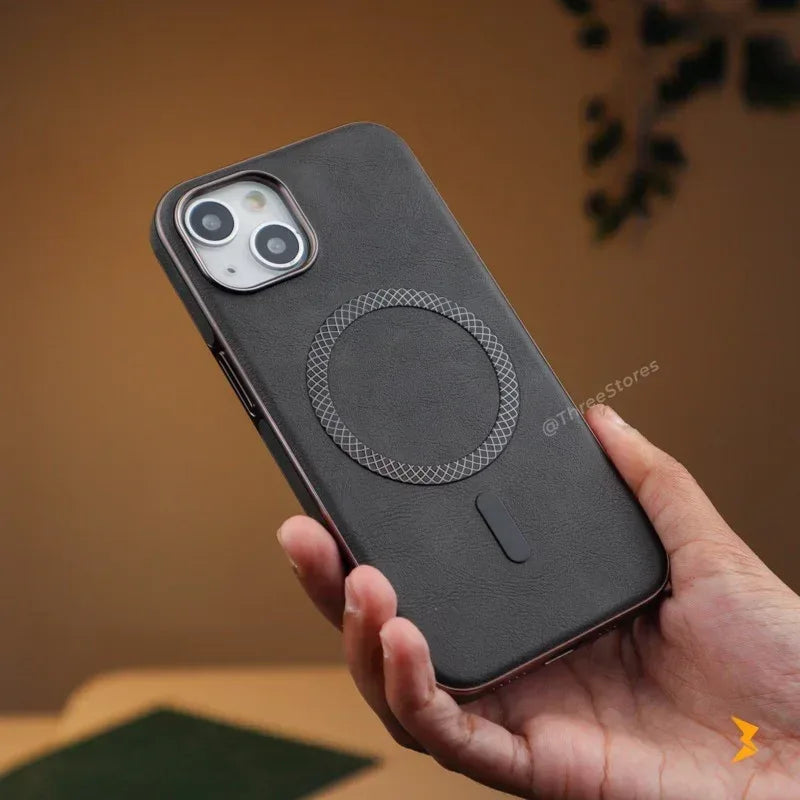 Senso Leather Magsafe Case iPhone 15 - Three